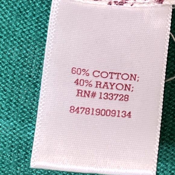 SO Cardigan Sweater Womens Large Green V Neck Button Front Pockets Lightweight - Picture 8 of 12